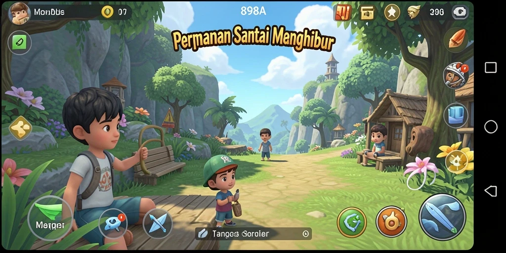 Tampilan gameplay 898A yang menarik dan penuh warna.