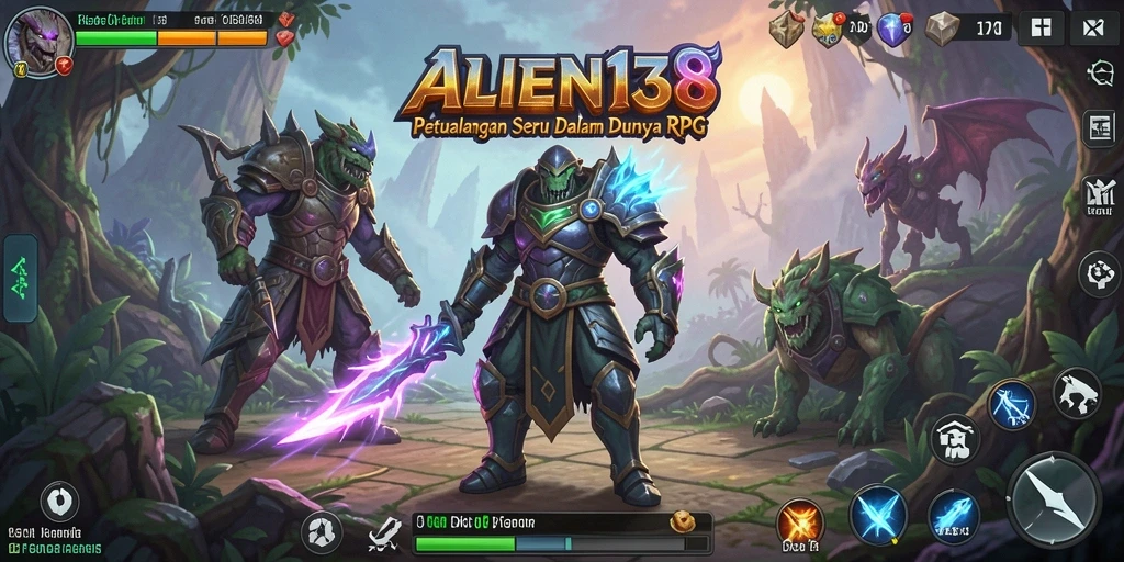 Tangkapan layar gameplay RPG yang menampilkan aksi seru dalam ALIEN138.