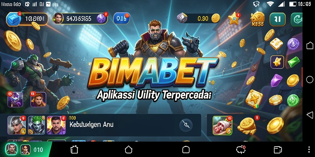Tampilan utama BIMABET dengan antarmuka yang sederhana dan fungsional.
