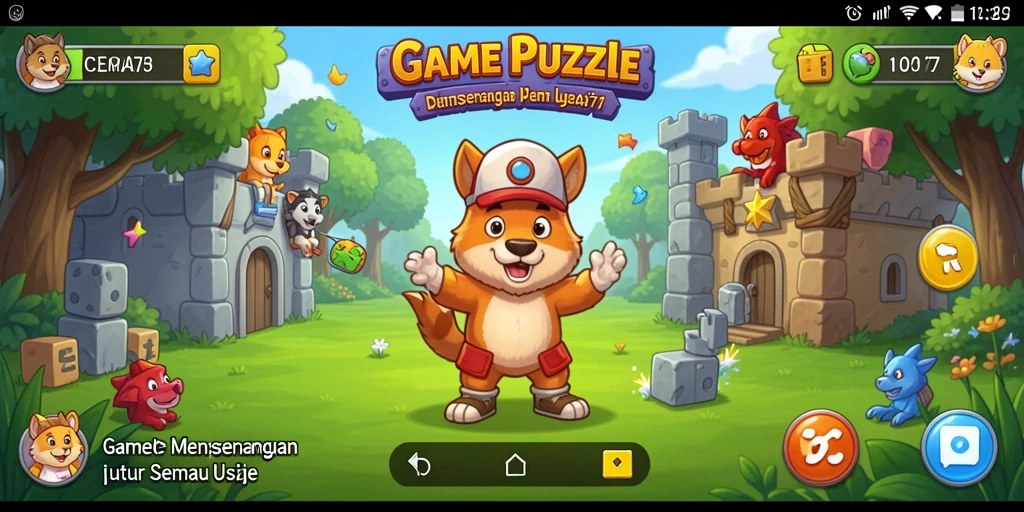 Screenshot gameplay CEMARA77 menampilkan tantangan puzzle yang menarik.