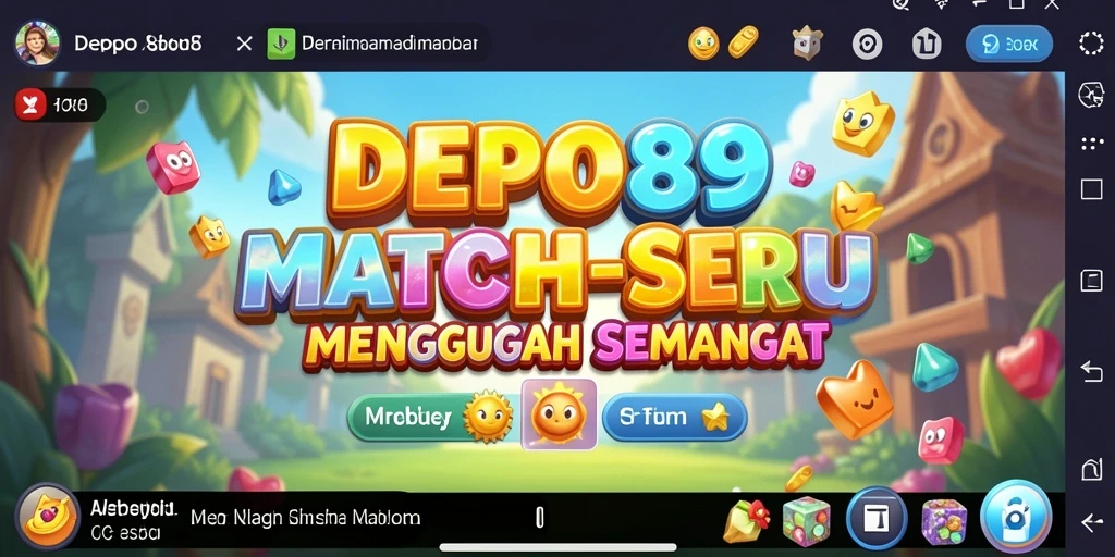 Tampilan menarik dari gameplay DEPO89 dengan aksi Match-3 yang seru.