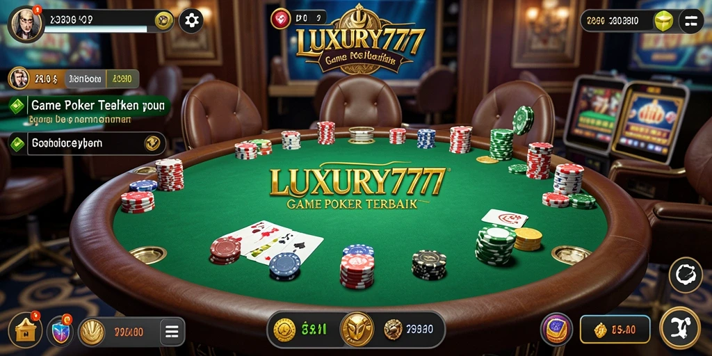 Screenshot LUXURY777 yang menunjukkan intensitas permainan Poker yang mendebarkan.