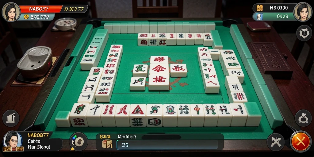 Tampilan gameplay yang seru di NABOB77 Mahjong.