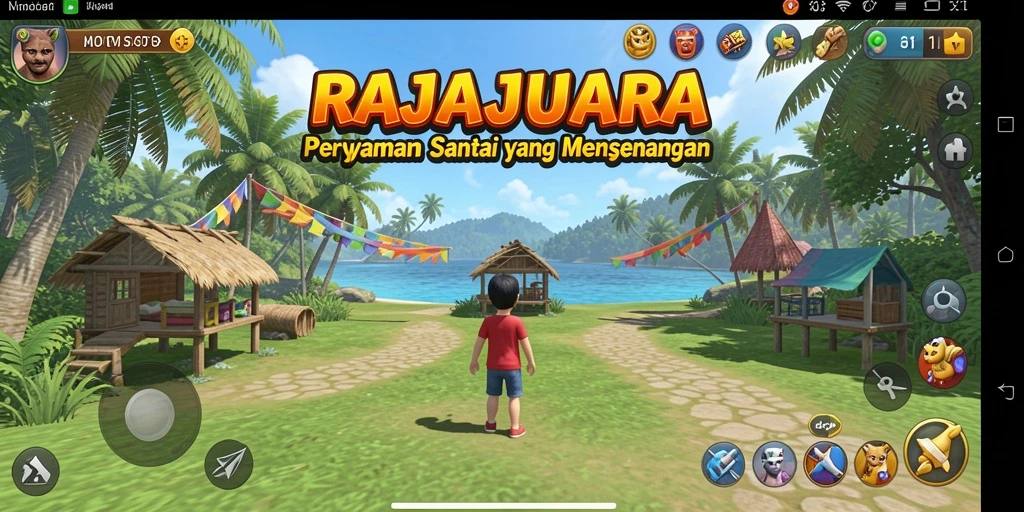 Screenshot utama RAJAJUARA menunjukkan gameplay yang seru dan interaktif.