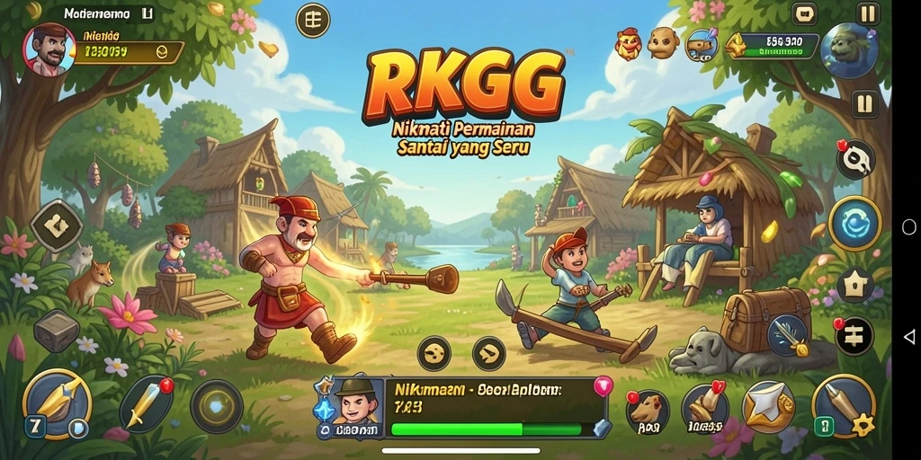 Tampilan gameplay RKGG yang menghibur dan sederhana.
