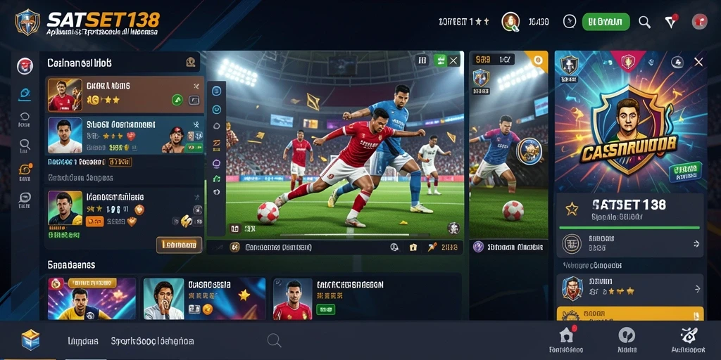 Tangkapan layar utama SATSET138 menampilkan antarmuka sportsbook yang menarik.