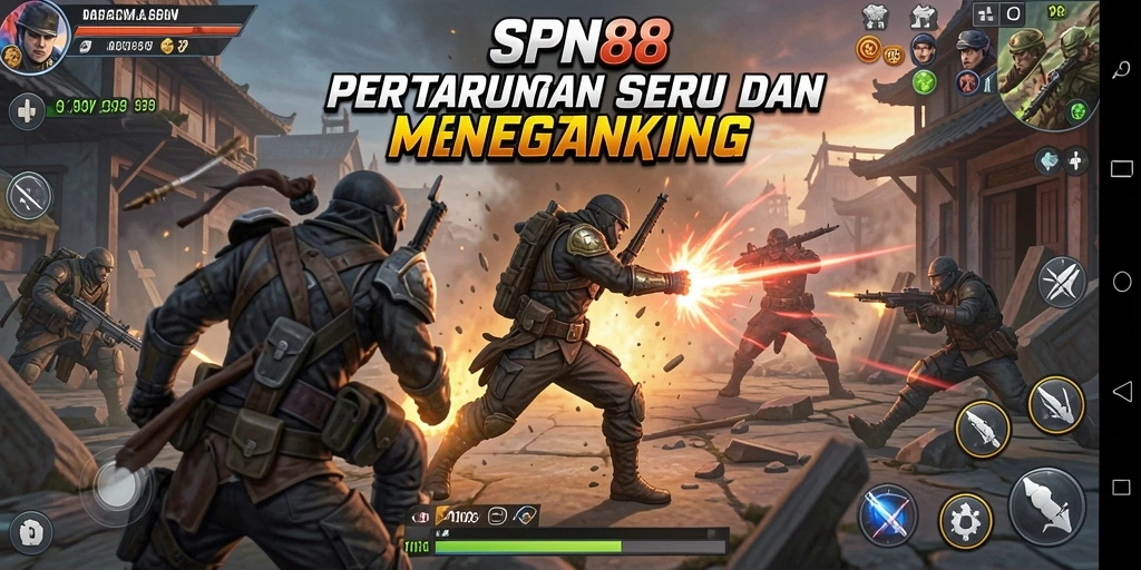 Screenshot dari SPN88 menampilkan pertarungan seru dan karakter yang dinamis.