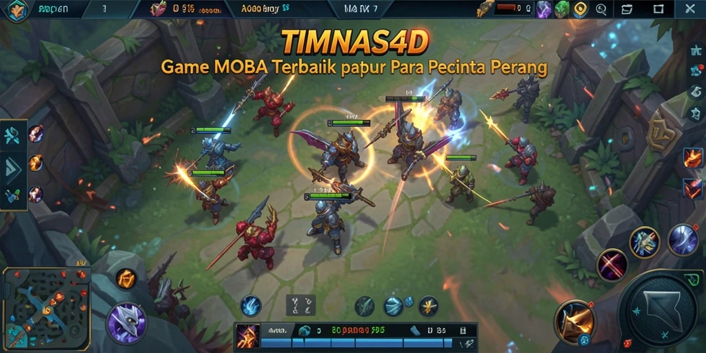 Screenshot menampilkan aksi seru dalam gameplay MOBA TIMNAS4D.
