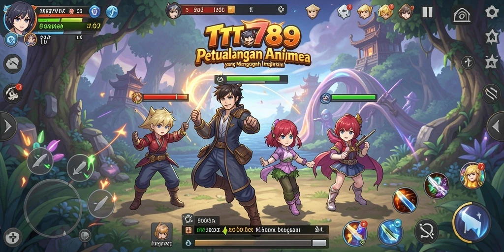 Screenshot gameplay TT789 menunjukkan karakter Anime dalam aksi mendebarkan.