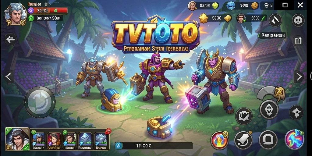 Tangkapan layar TVTOTO yang menampilkan aksi permainan strategi yang mendebarkan.